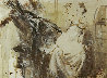 Next to Ficus Watercolor 2001 11x15 Original Painting by Ashot Asatryan - 0