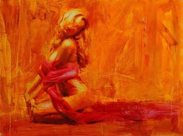 Golden Aura Embellished Limited Edition Print - Henry Asencio Golden Aura Embellished Limited Edition Print - Henry Asencio