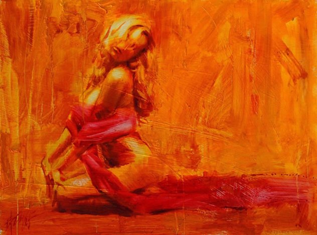 Golden Aura Embellished Limited Edition Print by Henry Asencio