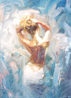 Tranquil Abyss 40x20 Original Painting - Henry Asencio Tranquil Abyss 40x20 Original Painting - Henry Asencio