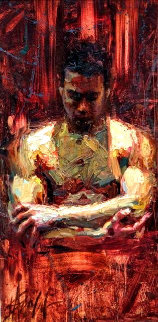Morning Calm 2009 39x24 Original Painting - Henry Asencio Morning Calm 2009 39x24 Original Painting - Henry Asencio