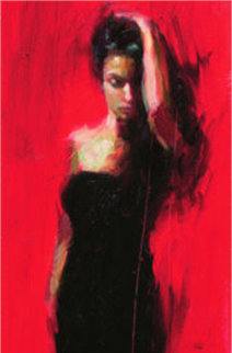 Scarlet Beauty 2008 Embellished Limited Edition Print - Henry Asencio Scarlet Beauty 2008 Embellished Limited Edition Print - Henry Asencio