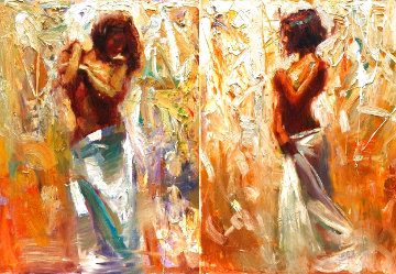 Diptych, Transition and Endeavor, Embellished AP 2008 Limited Edition Print - Henry Asencio