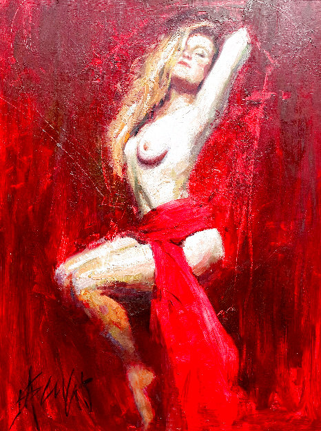 Monica Original Painting - Henry Asencio