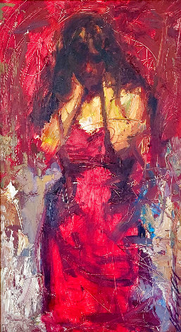 Beholding the Passion 2009 49x33 - Huge Original Painting - Henry Asencio