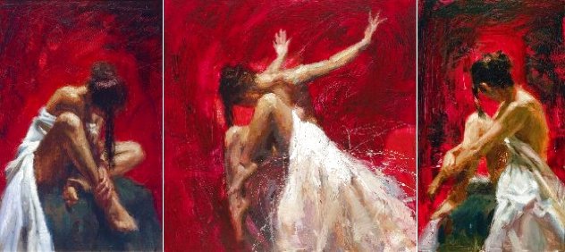 Sentiments Triptych - Conviction, Desire, Liberation - Framed Suite of 3 - 2005 Limited Edition Print by Henry Asencio