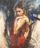 Adoration -  Embellished Giclee on Canvas Limited Edition Print by Henry Asencio - 0