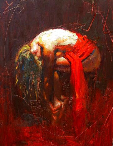 Solace Embellished Giclee on Canvas  - Huge Limited Edition Print - Henry Asencio