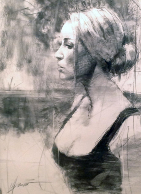 Consideration 2012 30x36 Drawing by Henry Asencio