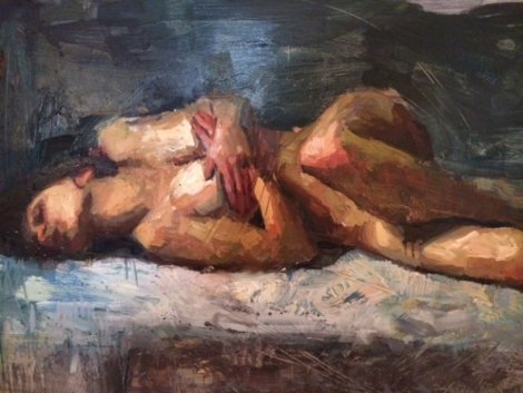 Tranquility 2005 38x60 Huge Mural Size Original Painting - Henry Asencio