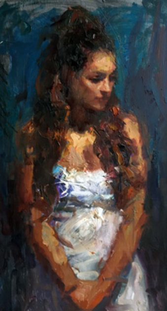 Introspection 2004 41x26 Huge Original Painting by Henry Asencio