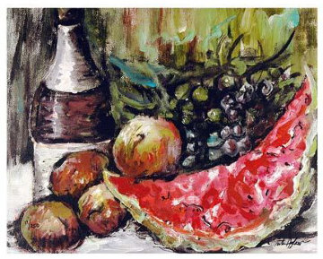 Fruit Still Life Suite of 3 LIthographs Limited Edition Print - Rita Asfour Fruit Still Life Suite of 3 LIthographs Limited Edition Print - Rita Asfour