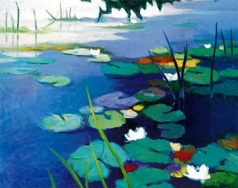 Water Lilies Limited Edition Print - Tadashi Asoma