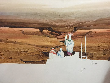 Pueblo Women 1985 30x40 Super Huge Original Painting - Michael Atkinson Pueblo Women 1985 30x40 Super Huge Original Painting - Michael Atkinson