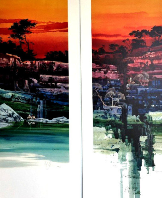 Evening Vista I annd II 2000 36x19 Set of 2 Limited Edition Print by Michael Atkinson
