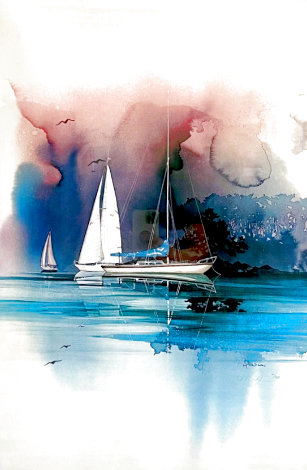 White Sails 1986 Limited Edition Print - Michael Atkinson