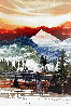 Morning Meadows Watercolor 2006 40x30 - Huge Watercolor by Michael Atkinson - 0