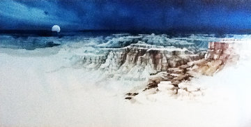Untitled Southwest Landscape Watercolor 48x96 Super Huge Watercolor - Michael Atkinson Untitled Southwest Landscape Watercolor 48x96 Super Huge Watercolor - Michael Atkinson