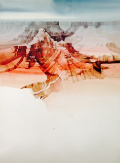 Untitled Landscape Watercolor 1990 39x29 Watercolor - Michael Atkinson Untitled Landscape Watercolor 1990 39x29 Watercolor - Michael Atkinson