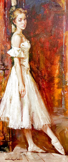 Warming Up 52x28 - Huge - Signed Twice Original Painting by Andrew Atroshenko