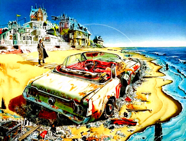 Le Prive Et La Mustang EA 1980 Limited Edition Print - Daniel Authouart