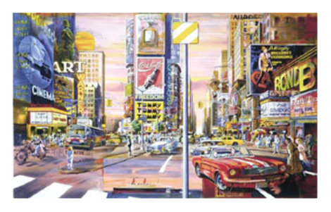 Time Square, New York 1995 Limited Edition Print - Daniel Authouart