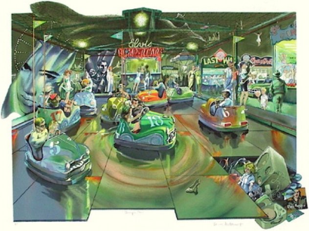 Bumper Cars Limited Edition Print by Daniel Authouart
