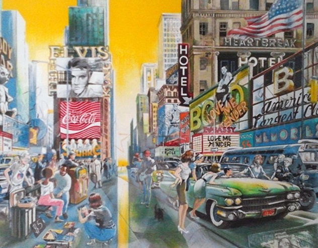 Times Square, New York 1991 - NYC Limited Edition Print by Daniel Authouart