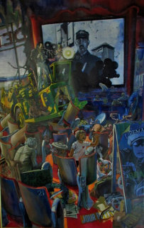Jour De Fete 1977 72x52 Super Super Huge Original Painting - Daniel Authouart Jour De Fete 1977 72x52 Super Super Huge Original Painting - Daniel Authouart