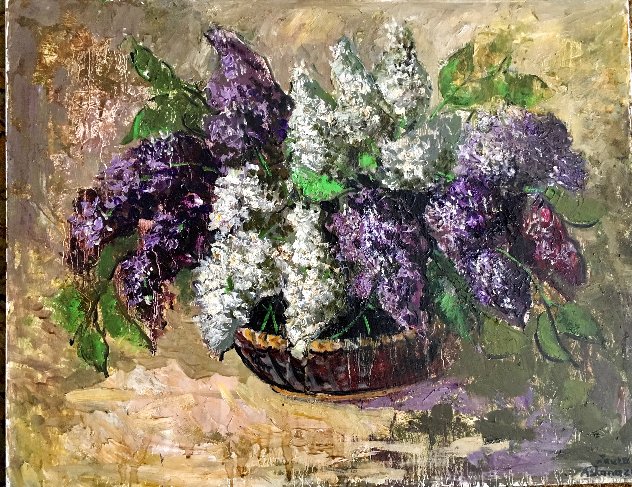 Lilacs 1998 28x22 Original Painting by Laura Avetisyan