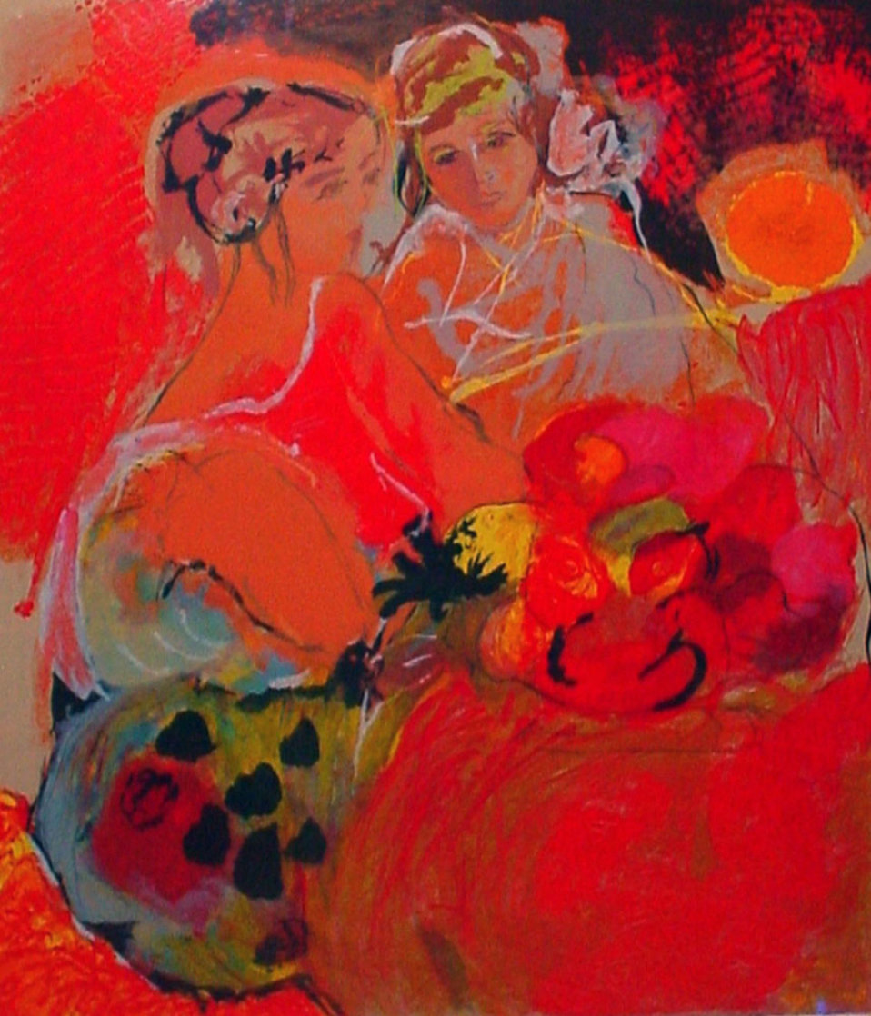Women in Red 1990 Limited Edition Print by Lea Avizedek Women in Red 1990 Limited Edition Print by Lea Avizedek