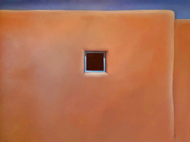 Pueblo Turquoise 1990 34x44 Huge - New Mexico Original Painting by John Axton