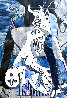 Homage to Picasso: Guernica Unique Stained Glass Mosaic 48x95 - Huge Mural Size Installation by Mauri and Andrea Aybar and Castiglione - 2