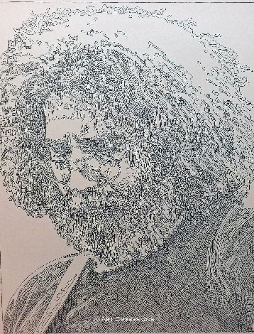 Jerry Garcia Drawing 2016 18x16 Drawing - Guillaume Azoulay