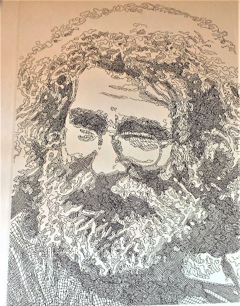 Jerry Garcia 2015 18x16 Drawing by Guillaume Azoulay