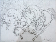 Sketch Pour Encounter Progression 2007 Drawing by Guillaume Azoulay - 4 Sketch Pour Encounter Progression 2007 Drawing by Guillaume Azoulay - 4