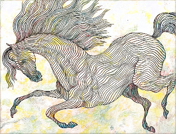 Essai Chrome Equus IV 2006 19x18 Works on Paper (not prints) - Guillaume Azoulay Essai Chrome Equus IV 2006 19x18 Works on Paper (not prints) - Guillaume Azoulay