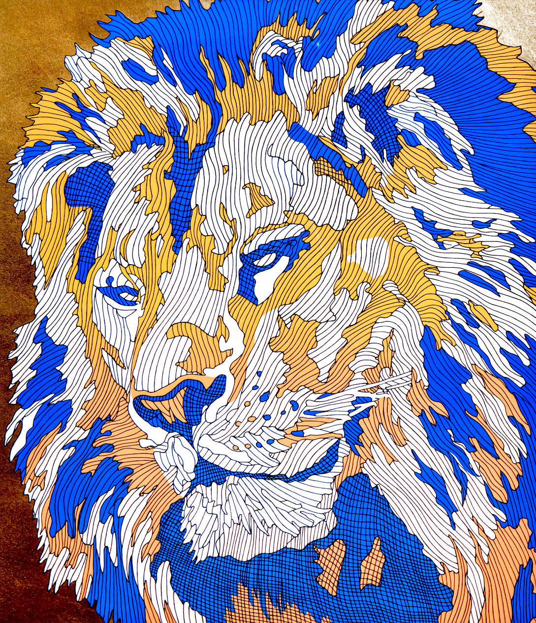 Sagesse (Le Lion Royal) ME 2003 Serigraph 22x17 by Guillaume Azoulay ...