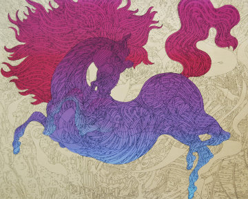 Illustrasted Horse 34x38 Limited Edition Print - Guillaume Azoulay Illustrasted Horse 34x38 Limited Edition Print - Guillaume Azoulay