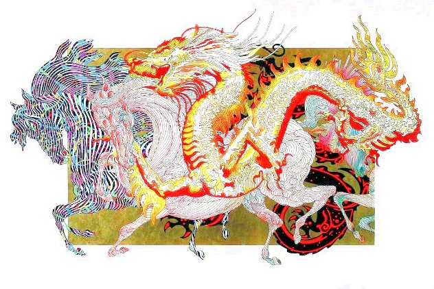 Zodiac: Year of the Dragon PP 2015  - Huge Limited Edition Print by Guillaume Azoulay
