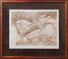Deux Chevaux 1981 - Framed Etching Limited Edition Print by Guillaume Azoulay - 1