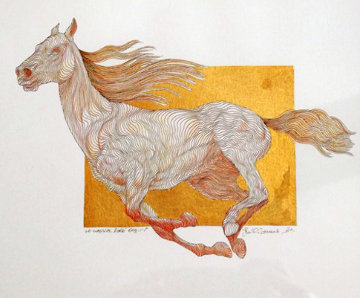 Le Cheval Dore Drawing 2008 16x17 Works on Paper (not prints) - Guillaume Azoulay Le Cheval Dore Drawing 2008 16x17 Works on Paper (not prints) - Guillaume Azoulay