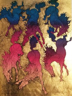 Cavalcade I, II, III Set of 3 1989 Limited Edition Print - Guillaume Azoulay Cavalcade I, II, III Set of 3 1989 Limited Edition Print - Guillaume Azoulay