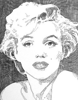 Etude (Marilyn Monroe) Drawing 2015 10x8 Drawing - Guillaume Azoulay
