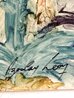 Untitled Palm Tree Landscape 2006 39x28 Original Painting by Leon Azoulay - 3