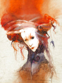 Untitled Painting (Refusee For Bachelier) 2001 11x14 Original Painting - Anne Bachelier Untitled Painting (Refusee For Bachelier) 2001 11x14 Original Painting - Anne Bachelier