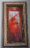 L Oiseau Cardinal: Cardinal Bird 2005 Original Painting by Anne Bachelier - 1
