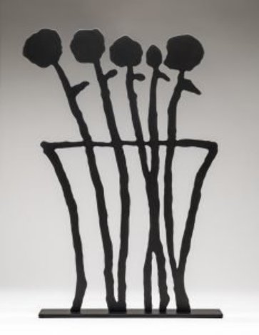 Black Flowers Sculpture 2019 26 in. Sculpture - Donald Baechler