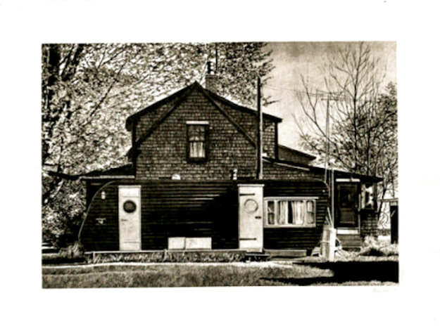 House With Trailer 1979 Limited Edition Print by John Baeder House With Trailer 1979 Limited Edition Print by John Baeder