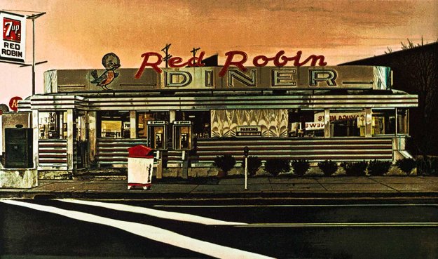 Red Robin 1980 Limited Edition Print by John Baeder Red Robin 1980 Limited Edition Print by John Baeder